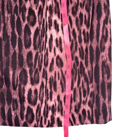 MICHAEL Michael Kors Purple Animal Print Belted Sheath Dress Size 14 - Picture 15 of 15